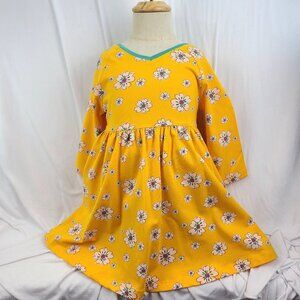 Matilda Jane Field Tripper Yellow Floral Long Sleeve A-Line Dress 4